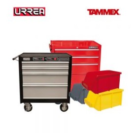 CAJA METALICA PARA USOS MULTIPLES URREA 5493 ROJO 17 X 4 X 4 CENTIMETROS